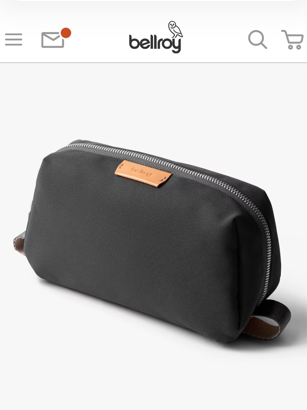 Bellroy toiletry kit unisex slate grey travel carry on